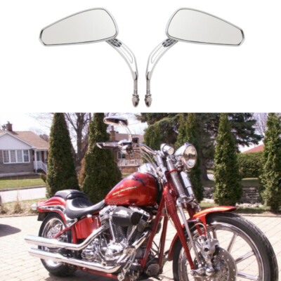Chrome Motorcycle Rear View Mirrors For Harley Davidson Dyna Wide