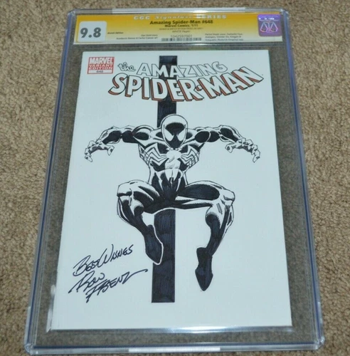 Amazing Spider-Man #648 CGC 9.8 SS Blank Variant signed Sketch Edition Ron Frenz