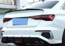 Rear Trunk Spoiler Wing For 2021-2023 Audi A3 S3 Glossy Black Sedan V Style