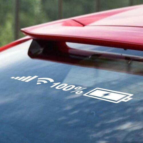 1pc White Wifi Battery Level Mark Car Windshield Body Sticker Reflective Decal - Picture 3 of 12