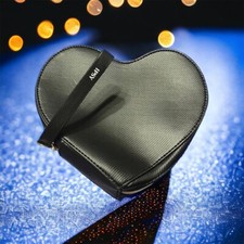 Ipsy Black Heart Cosmetic Bag NEW Without Box