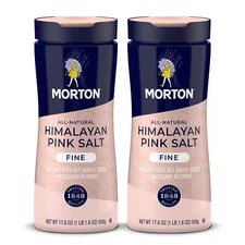 Morton All-Natural Himalayan Pink Salt, Fine, Ideal for Baking, Blending &