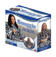 Snuggie - Zebra Super Soft Fleece Blanket W/ Sleeves, Pockets, Waist Tie As Gift Snuggie - Zebra Super Soft Fleece Blanket W/ Sleeves, Pockets, Waist Tie As Gift