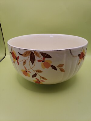 Hall's Superior Jewel Tea Autumn Leaf Large Mixing Bowl 7.5'' Mary Dunbar 