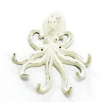 Distressed White Iron Octopus Coat Hook on sale Distressed White Iron Octopus Coat Hook on sale