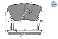 Meyle 025 257 5717 Brake Pad Set, Disc Brake For Hyundai KIA