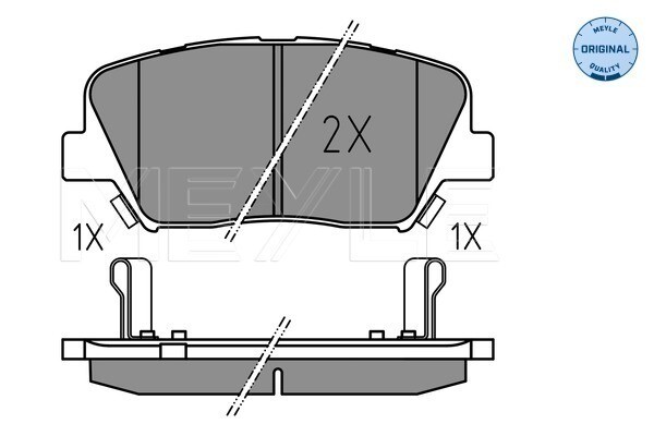 Meyle 025 257 5717 Brake Pad Set, Disc Brake For Hyundai KIA-image