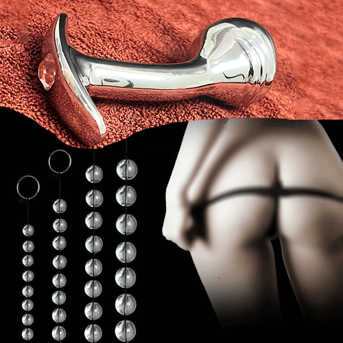 Metal Steel G-spot Anal Butt Plug Prostate Massager Probe Sex Toys for Men Women - Picture 2 of 33