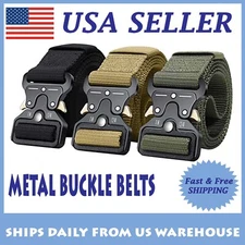 MEN Casual Military Tactical Army Adjustable Quick Release Belts Pants Waistband