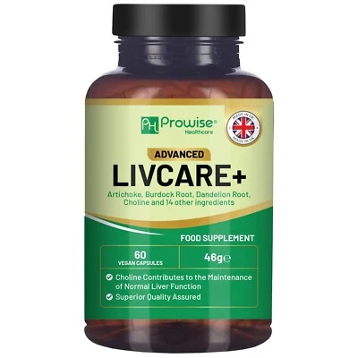 PROWISE HEALTHCARE Advanced Livcare+ 60 Capsules Liver Cleanse Detox and Repair for Men and Women