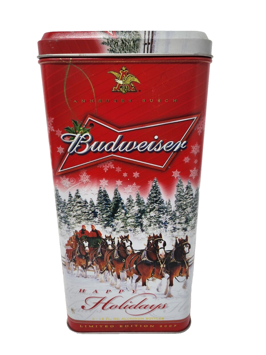 Budweiser Limited Edition 2007 Happy Holidays Aluminum Bottle Set