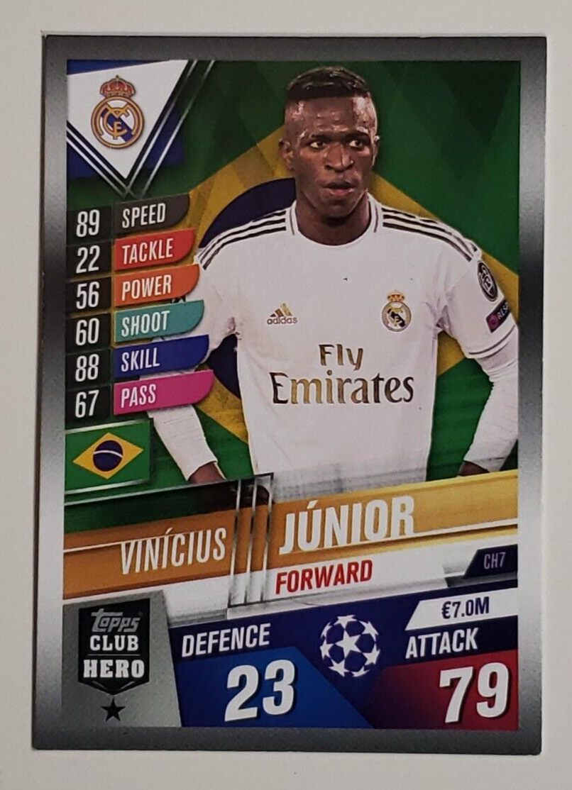Vinicius Junior #CH7 Club Hero - Topps Match Attax 101 2019/20 | eBay