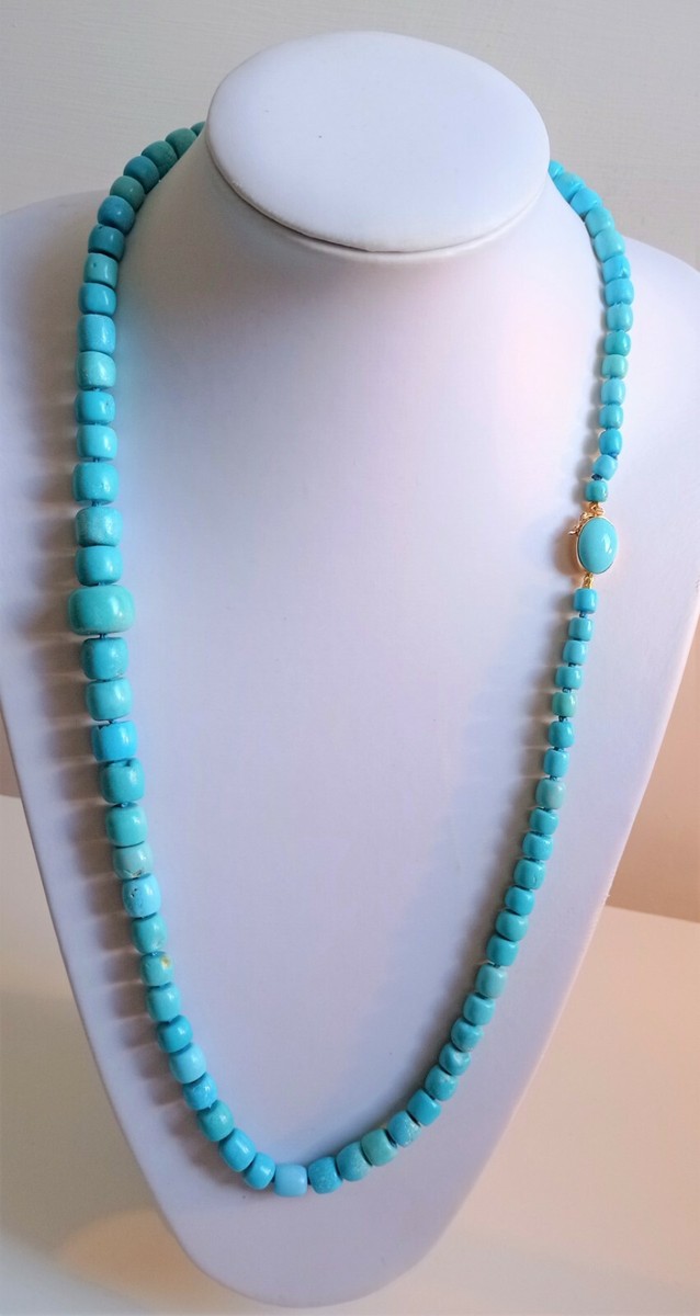 Set Collana E Orecchini Turchese Retro - Doppio Strato, Regolabile, Fatto A Mano