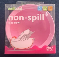 Made in USA Calibowl Pink 8 oz Bowl Non-Spill BPA Free Set of 4
