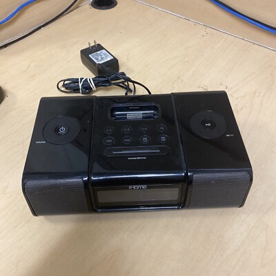 Apple iHome iP9 schwarz Lautsprecher Dock Radiowecker für iPod und