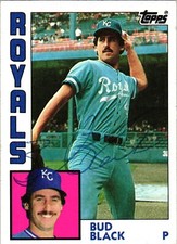 Bud Black #26 Signed 1984 Topps MLB Baseball AUTO Card Royals