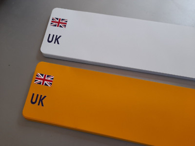 UK Nummernschild reflektierend x100 - enthält KEIN Acryl