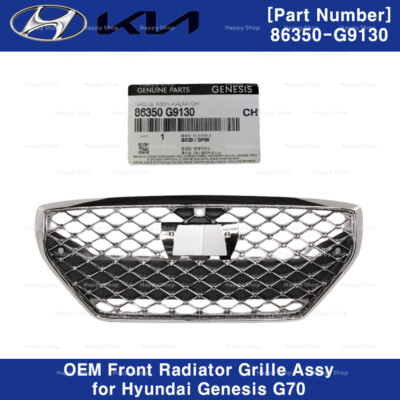 86350G9130 Genuine OEM Front Radiator Grille Assy for Hyundai Genesis G70 19-21
