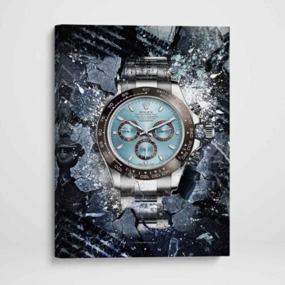 Rolex Daytona Platina inspired Canvas Wall Art Print - Watch Art Poster Print