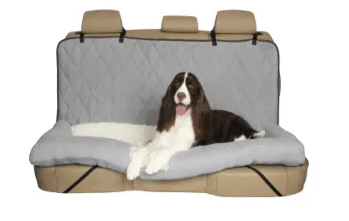 Happy Ride Dog Bed Car Cuddler Large Grey