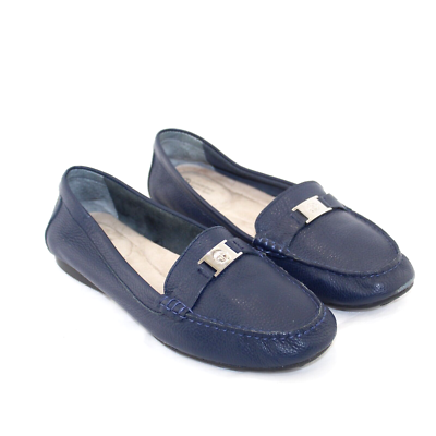 GIANI BERNINI womens Dailyn slip on dress flats shoe size 9 M navy blue  leather | eBay