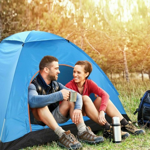 3-4 Man Automatic Instant Double Layer XXL Pop Up Camping Hiking Tent Waterproof - Picture 6 of 25