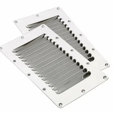 2X Stainless Steel Boat Vent  13 Slots Marine Cover Louvered Ventilation