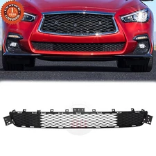 For 2018-2022 Infiniti Q50 Sport Black Front Bumper Lower Grille 622546HJ0A