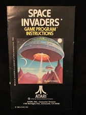 SPACE INVADERS - Game Program Instructions / Manual - ATARI 1981