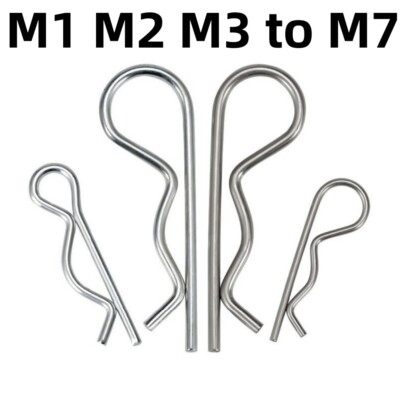 M1 M2 M3 to M7 R Clip 304 Stainless Steel Carbon Steel Retaining Pin Brake Beta