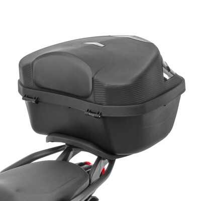 Top Case Koffer schwarz 28L / Reflektor rot mit Universalhalterung für Roller, Moped, Motorrad Top Case Koffer schwarz 28L / Reflektor rot mit Universalhalterung für Roller, Moped, Motorrad