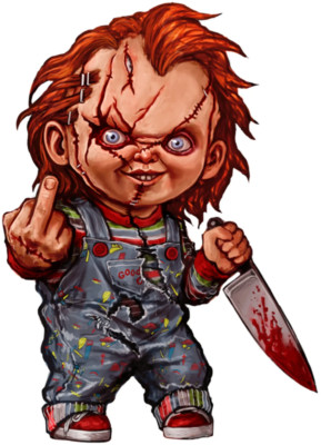 Chucky  Car Window Vinyl Decal Graphic Halloween Horror Scary Laptop Sticker 