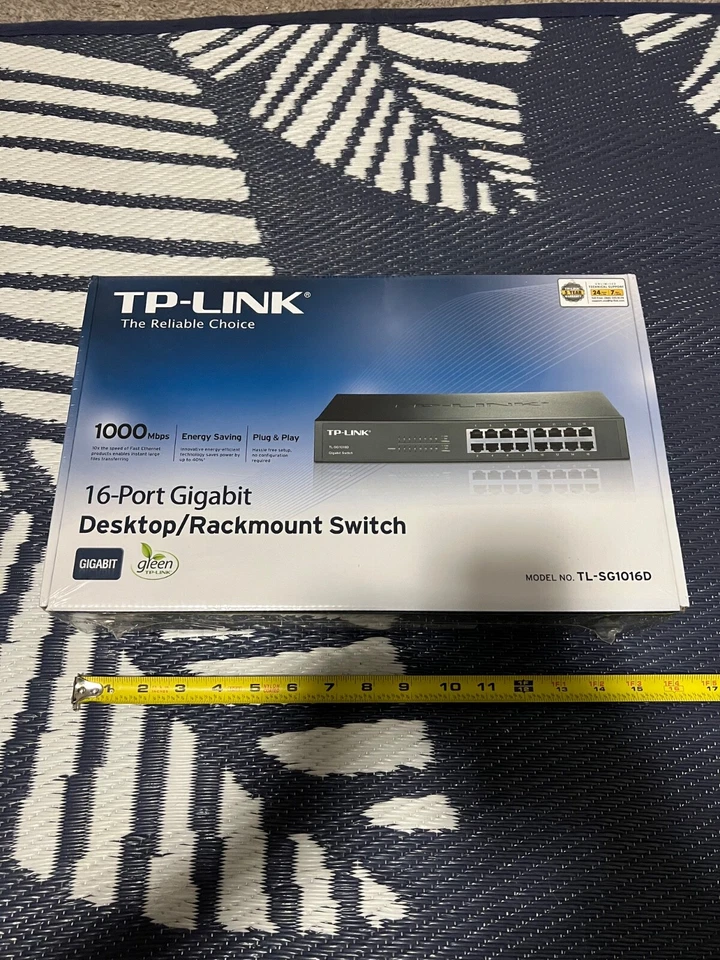 TP-Link TL-SG1016D 16 Port 1000 Mbps Gigabit Ethernet Desktop Rack mount Switch - Image 2 of 4