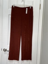 NWT Chico's Travelers 2 L 12-14 x 29" RARE Rich Mahogany Brown No Tummy Pants