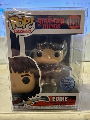 Funko Pop! Stranger Things Eddie with Guitar #1250 Special Edition W/Protector