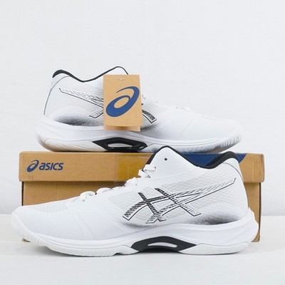 Asics Netburner Ballistic FF MT 4 Volleyball Sneakers In White/Black Men's US 12