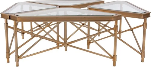 Elegant Wertheimer Modular Gold Coffee Table - Picture 3 of 6