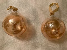 PRINCESS HOUSE PRINCESS HERITAGE GOLD CHRISTMAS ORNAMENTS, SET OF 2 - RARE - NEW