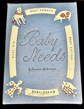  RARE Vintage Johnson  Johnson Baby Needs Gift Box with Bottles