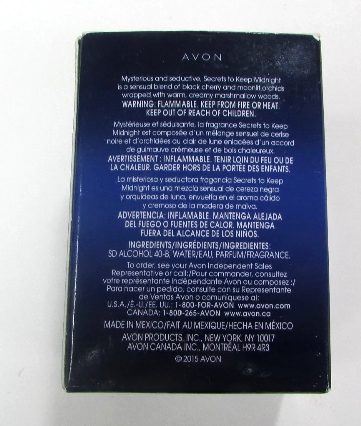 Avon Secrets to Keep Midnight 1,7 OZ eau de toilette spray para mujer 2015 difícil de encontrar nuevo en caja Foto 2 de 4