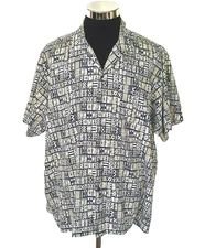 Edwards Island Casual Shirt Men's Size XL  Button Front Multicolor Short Sleeves