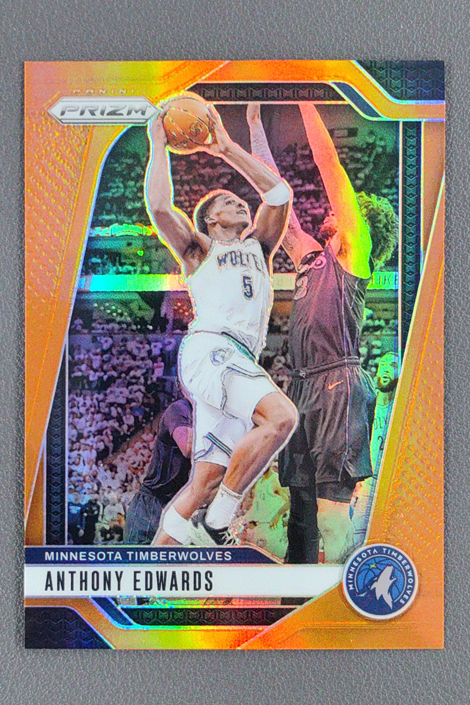 2024-25 Panini Prizm Anthony Edwards Orange /49 #100 Timberwolves