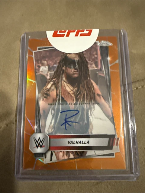 2025 Topps Chrome WWE Valhalla Orange Auto Variation