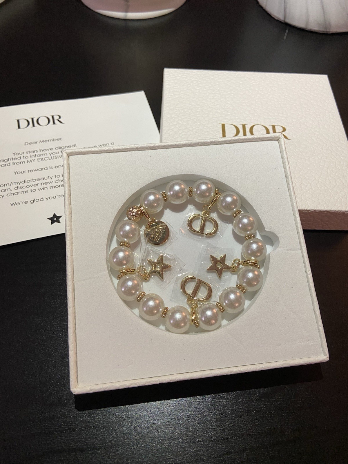 DIOR Beauty Pearl Charm Bracelet Loyalty Gift New Member Exclusive-image