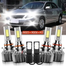 For Toyota Corolla 2001-2004 LED Headlight High Low+ Fog Light Bulbs Combo 6Pcs