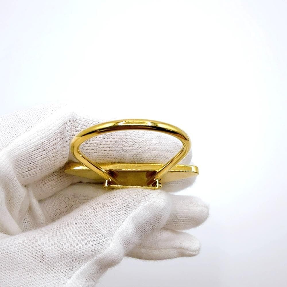 Prada Triangle Plate Keychain Key Ring 1PS063 GP … - image 5