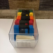 Vintage Memorex 3.5 High Density Floppy Disks Neon Multi Color Lot 36 with Case