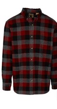 Red Head Flannel Shirt Men s Medium Red Black Buffalo Plaid 100 Cotton NWT