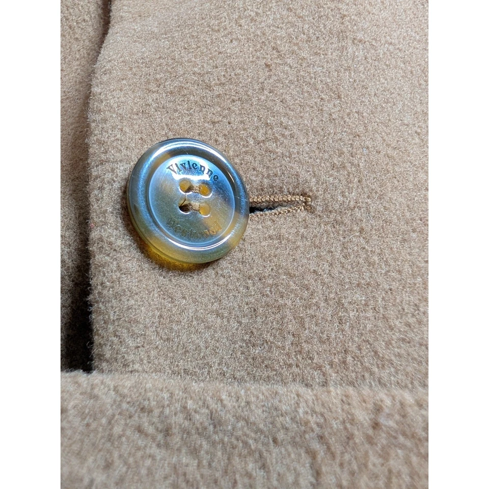 Мужское пальто Vivienne Westwood с воротником из искусственного меха и шерстяной кашемировой смесью размер 48 M - Изображение 4 из 4