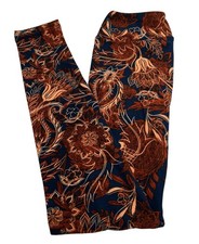 LuLaRoe Leggings OS One Size Autumn Fall PAISLEY Floral Colorful Mandala Leaves